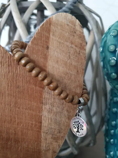 Armbandje walnut bruin